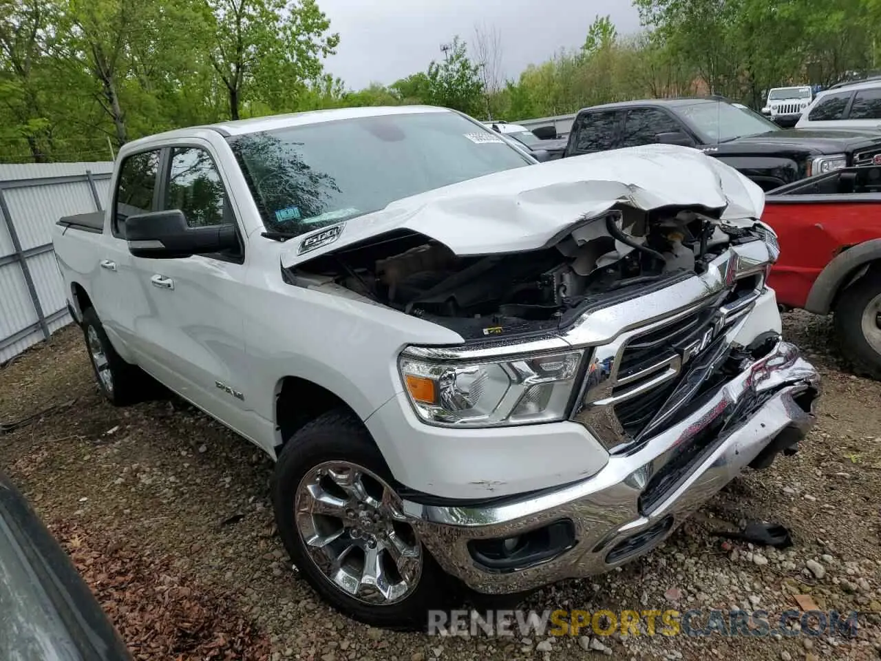 4 fotografías del automóvil dañado 1C6RRFFG5KN817241 RAM 1500 2019
