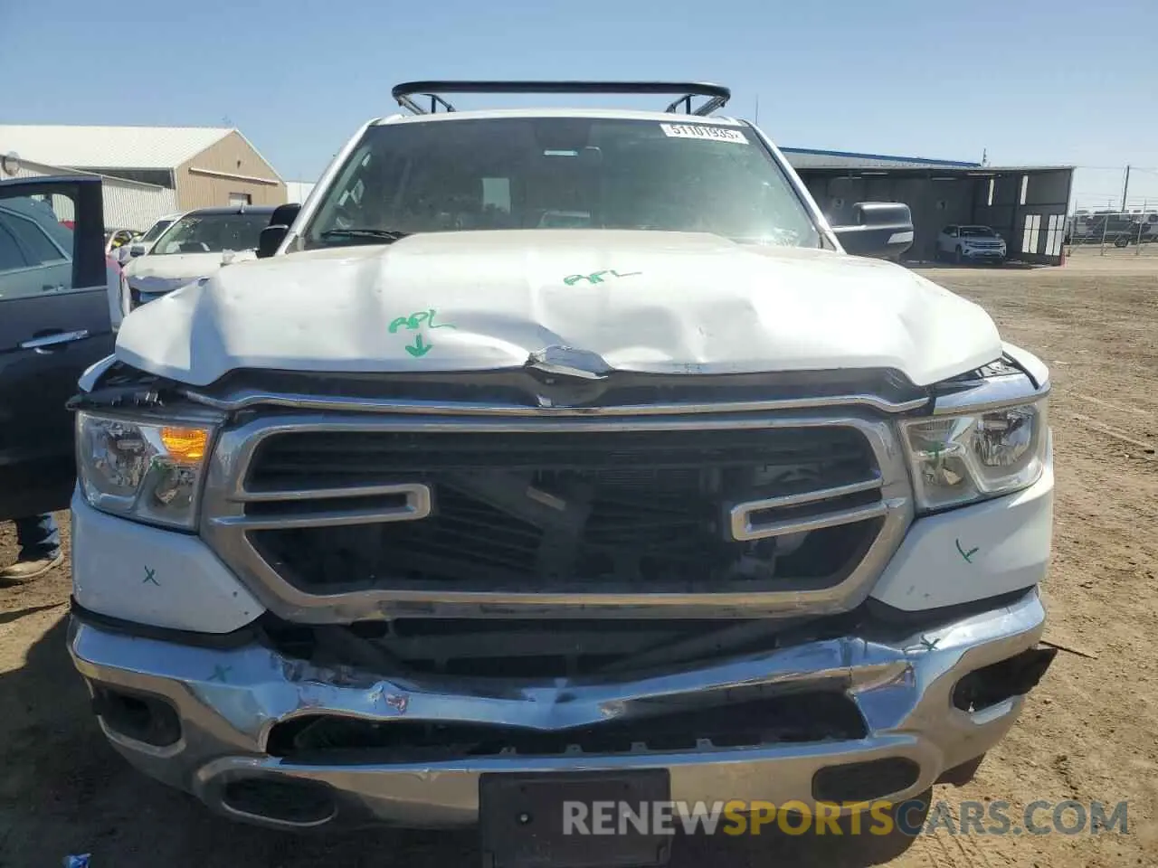 5 fotografías del automóvil dañado 1C6RRFFG8KN696205 RAM 1500 2019