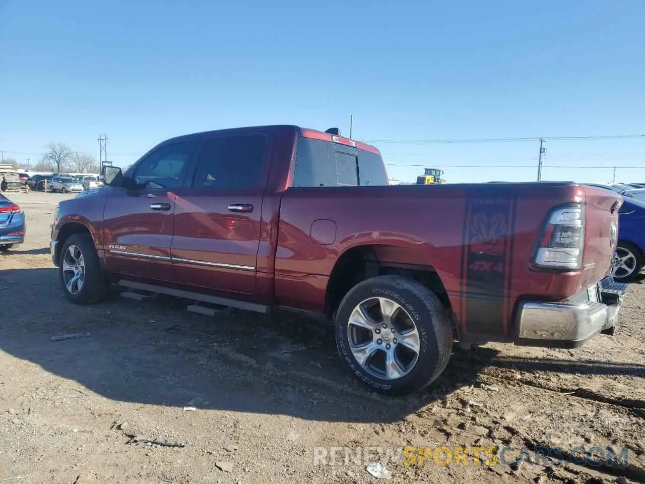 2 fotografías del automóvil dañado 1C6RRFMG3KN654284 RAM 1500 2019