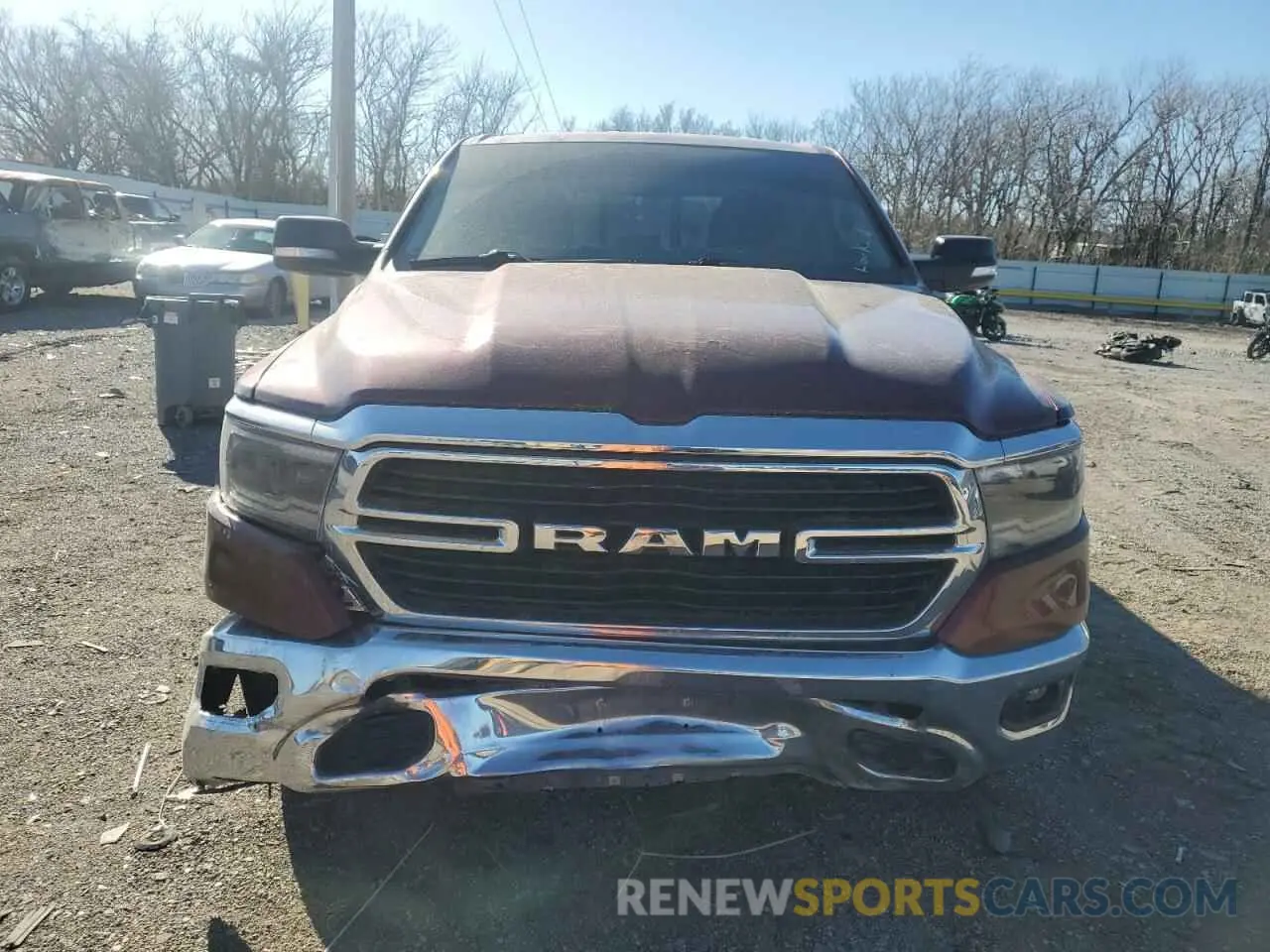 5 fotografías del automóvil dañado 1C6RRFMG3KN654284 RAM 1500 2019