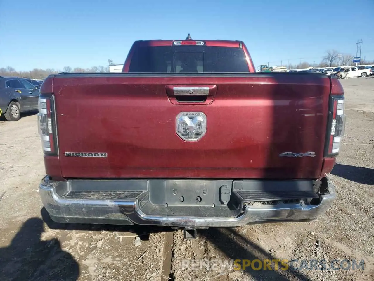 6 fotografías del automóvil dañado 1C6RRFMG3KN654284 RAM 1500 2019