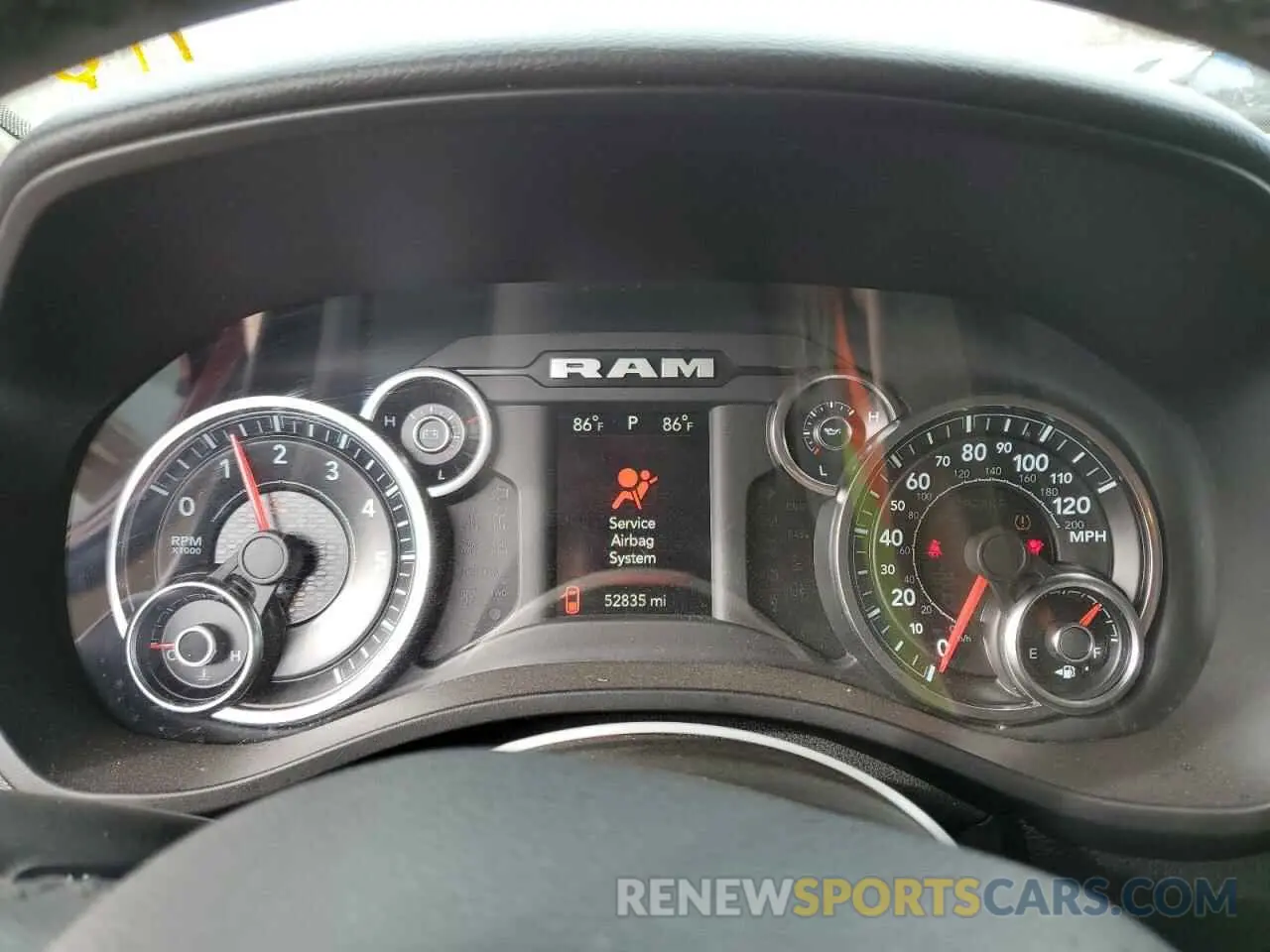9 fotografías del automóvil dañado 1C6RRFMG3KN654284 RAM 1500 2019