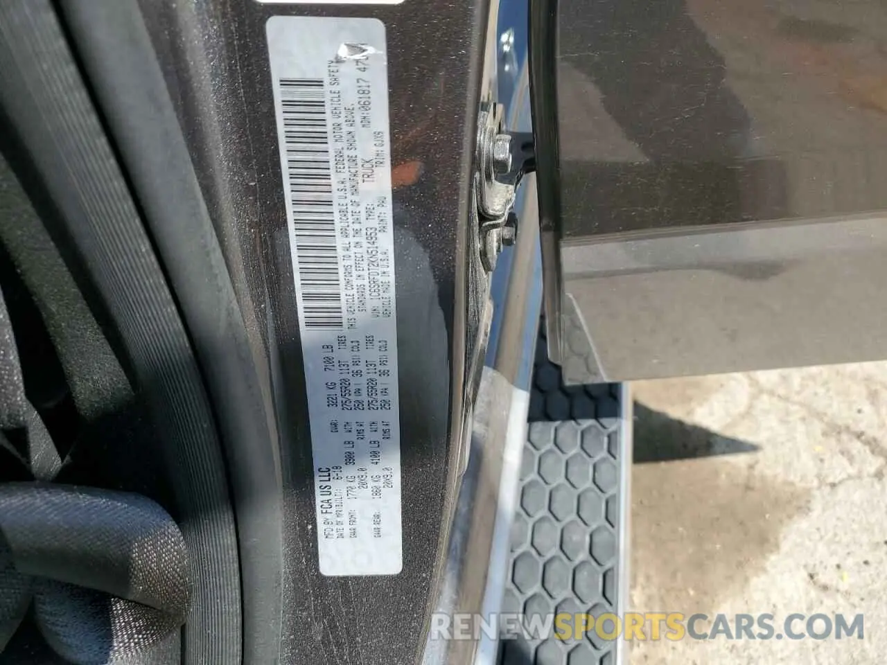 12 fotografías del automóvil dañado 1C6SRFDT2KN514953 RAM 1500 2019