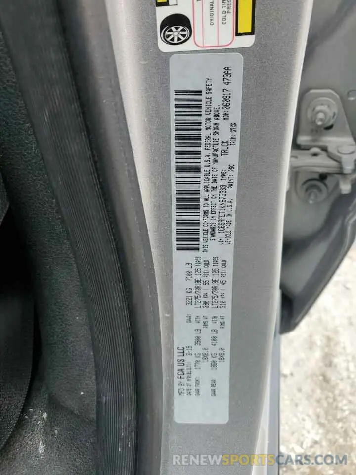 12 fotografías del automóvil dañado 1C6SRFET1KN875363 RAM 1500 2019
