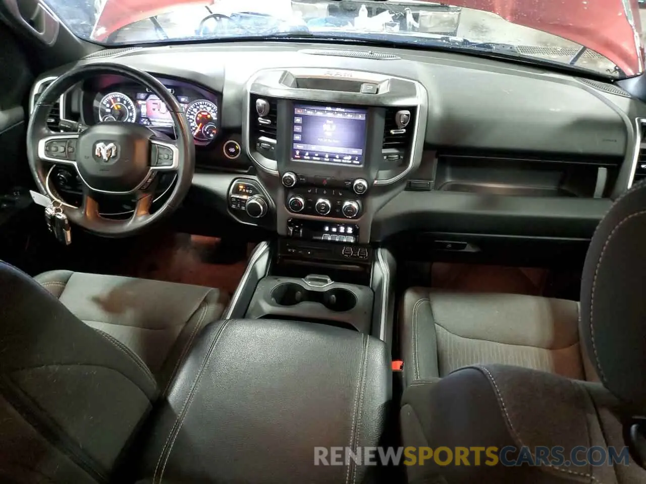 8 fotografías del automóvil dañado 1C6SRFFT0KN586554 RAM 1500 2019