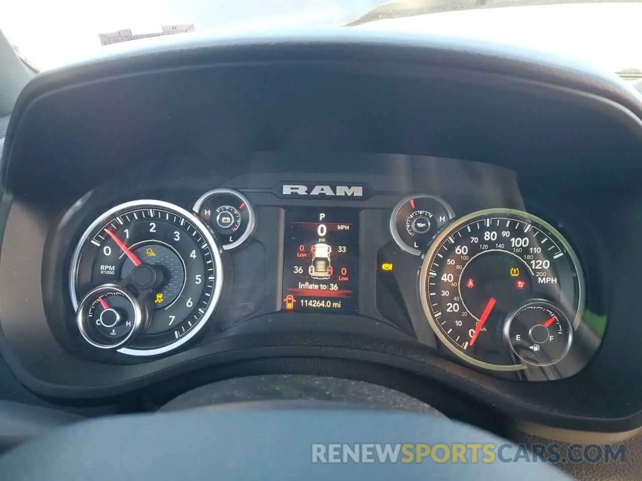 9 fotografías del automóvil dañado 1C6SRFFT0KN608648 RAM 1500 2019