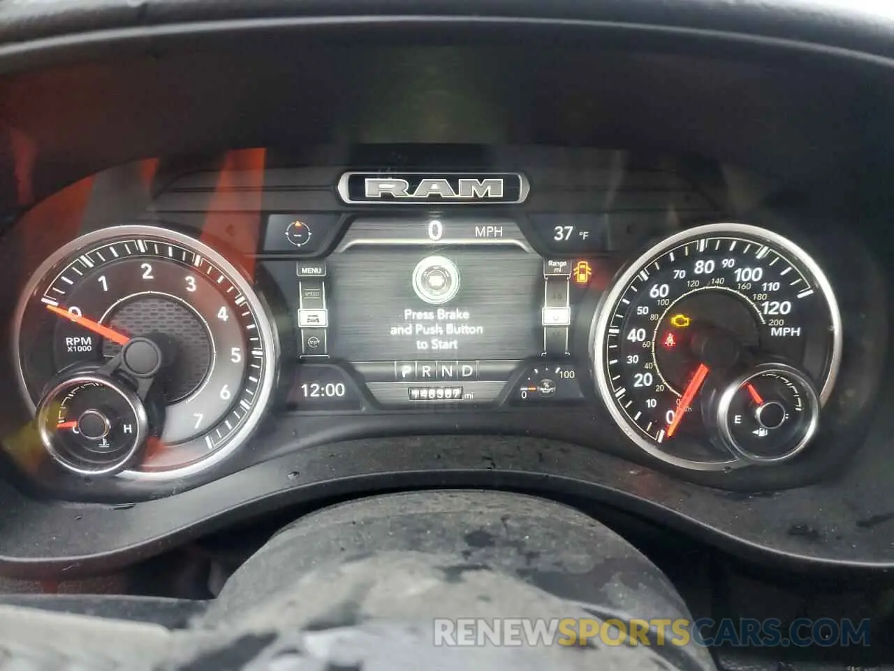 9 fotografías del automóvil dañado 1C6SRFFT3KN895449 RAM 1500 2019