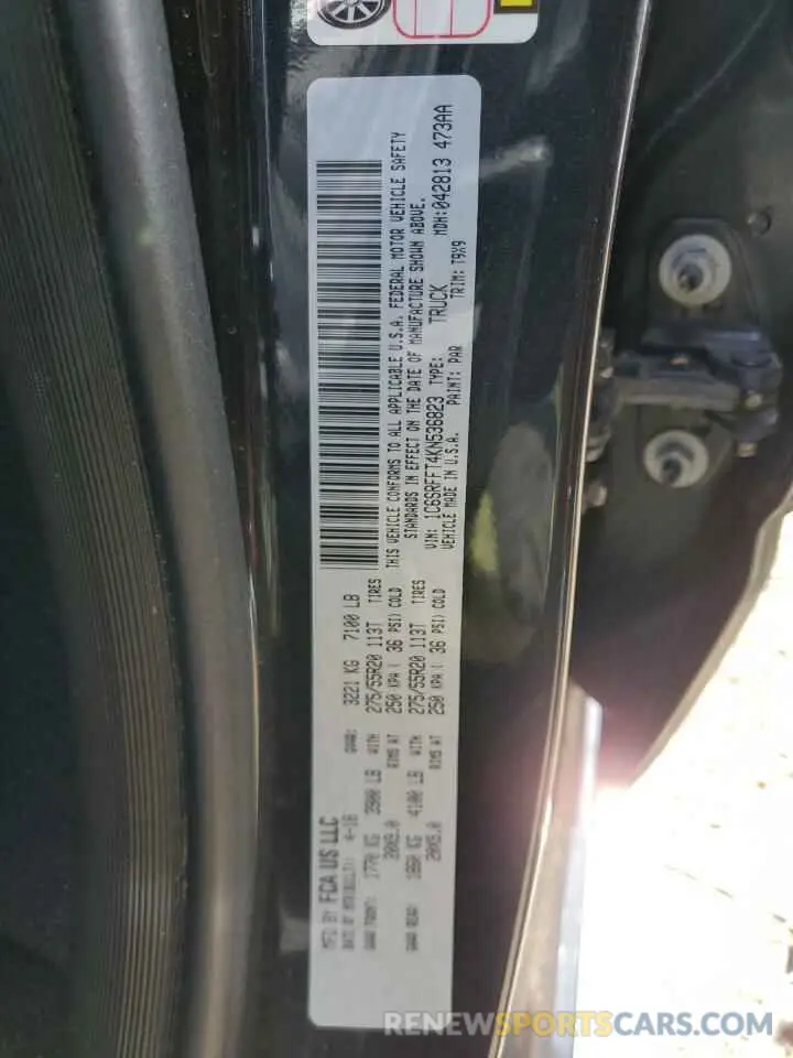 12 fotografías del automóvil dañado 1C6SRFFT4KN536823 RAM 1500 2019