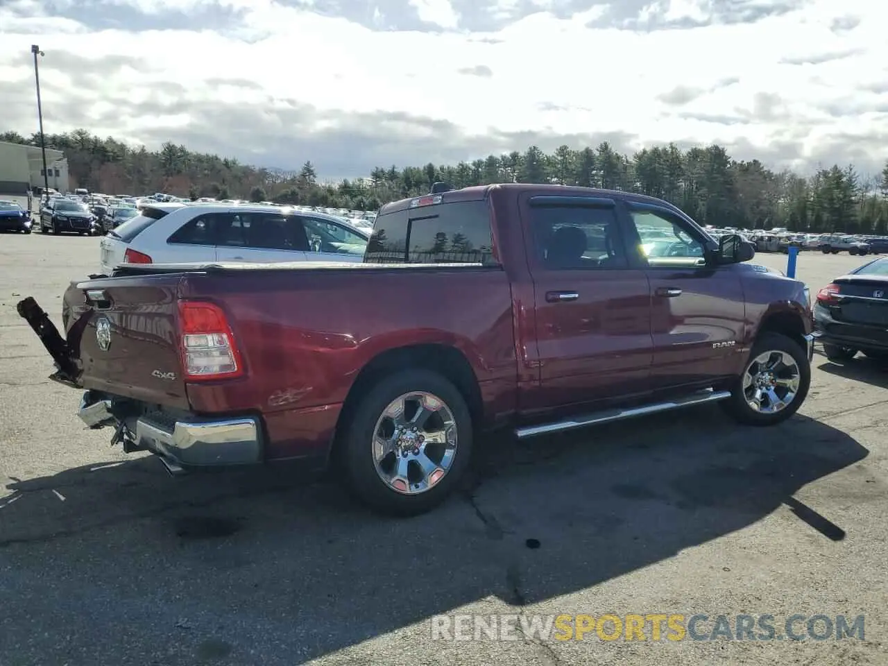 3 fotografías del automóvil dañado 1C6SRFFT7KN553860 RAM 1500 2019