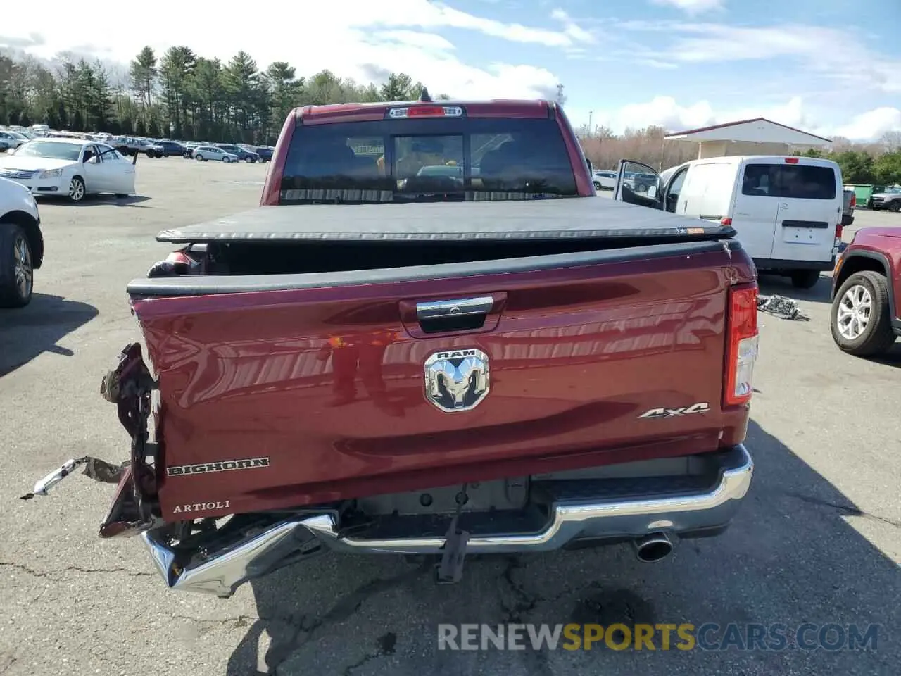 6 fotografías del automóvil dañado 1C6SRFFT7KN553860 RAM 1500 2019