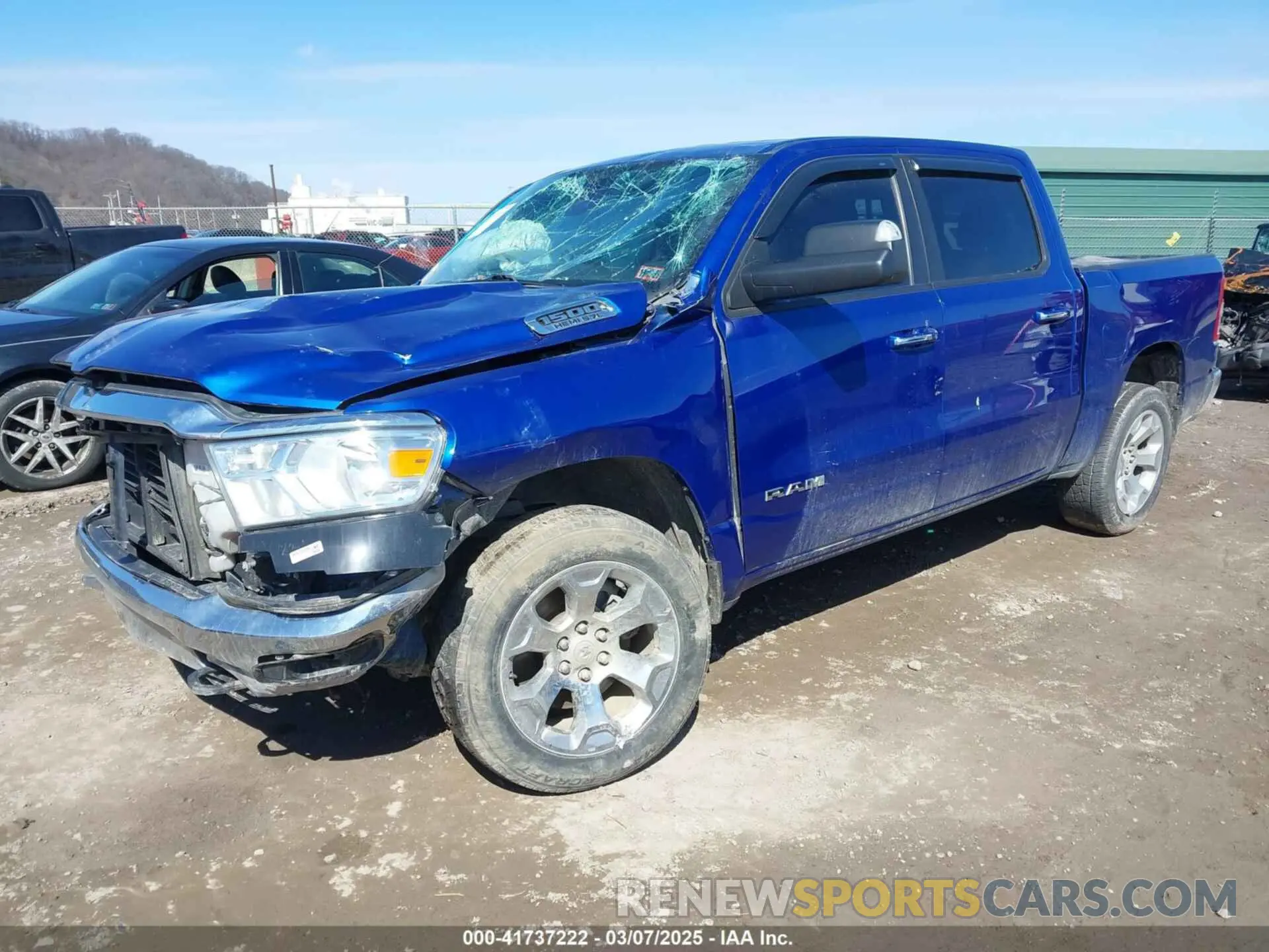 2 fotografías del automóvil dañado 1C6SRFFT7KN789375 RAM 1500 2019