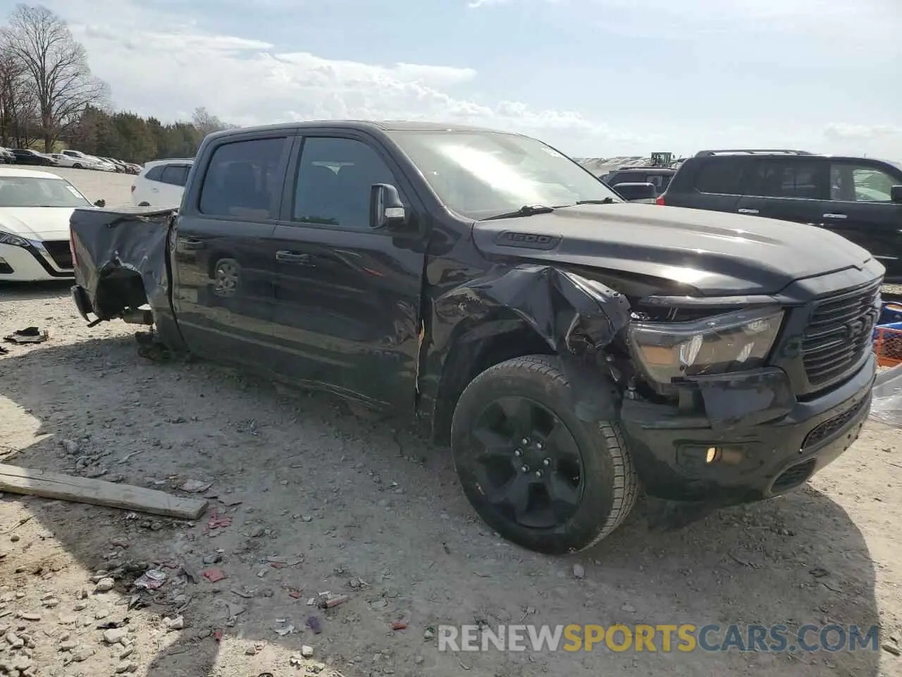 4 fotografías del automóvil dañado 1C6SRFFT7KN796990 RAM 1500 2019