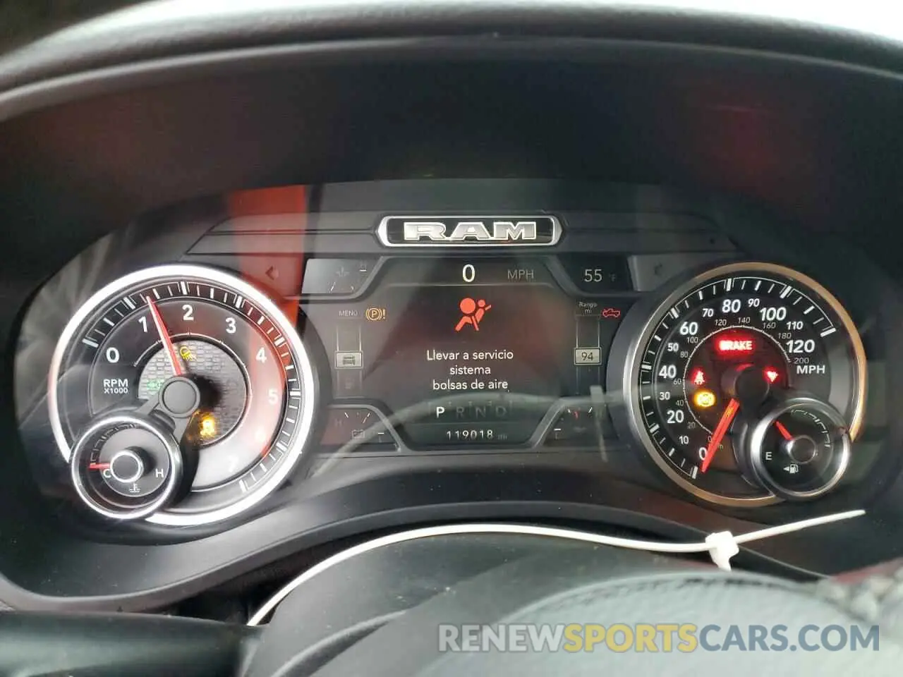 9 fotografías del automóvil dañado 1C6SRFFT8KN540180 RAM 1500 2019