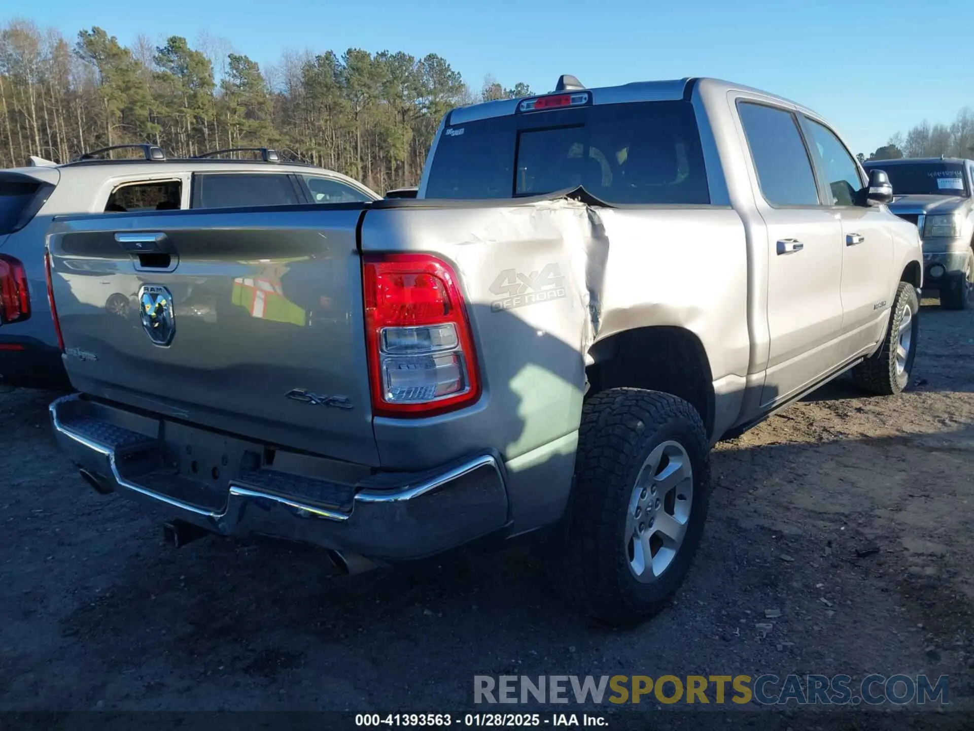 4 fotografías del automóvil dañado 1C6SRFFTXKN688055 RAM 1500 2019