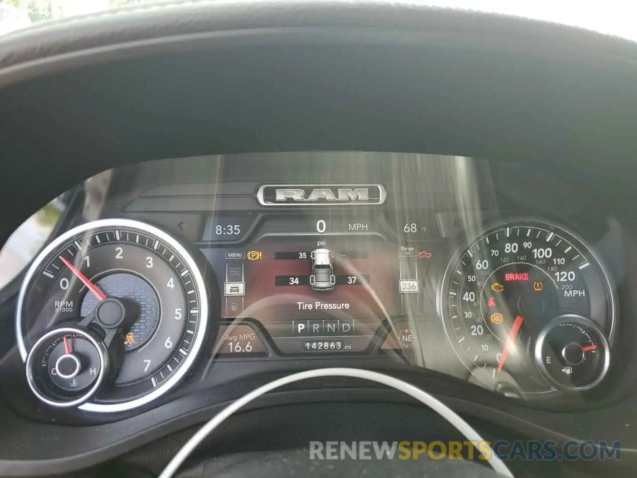 9 fotografías del automóvil dañado 1C6SRFJT8KN634132 RAM 1500 2019