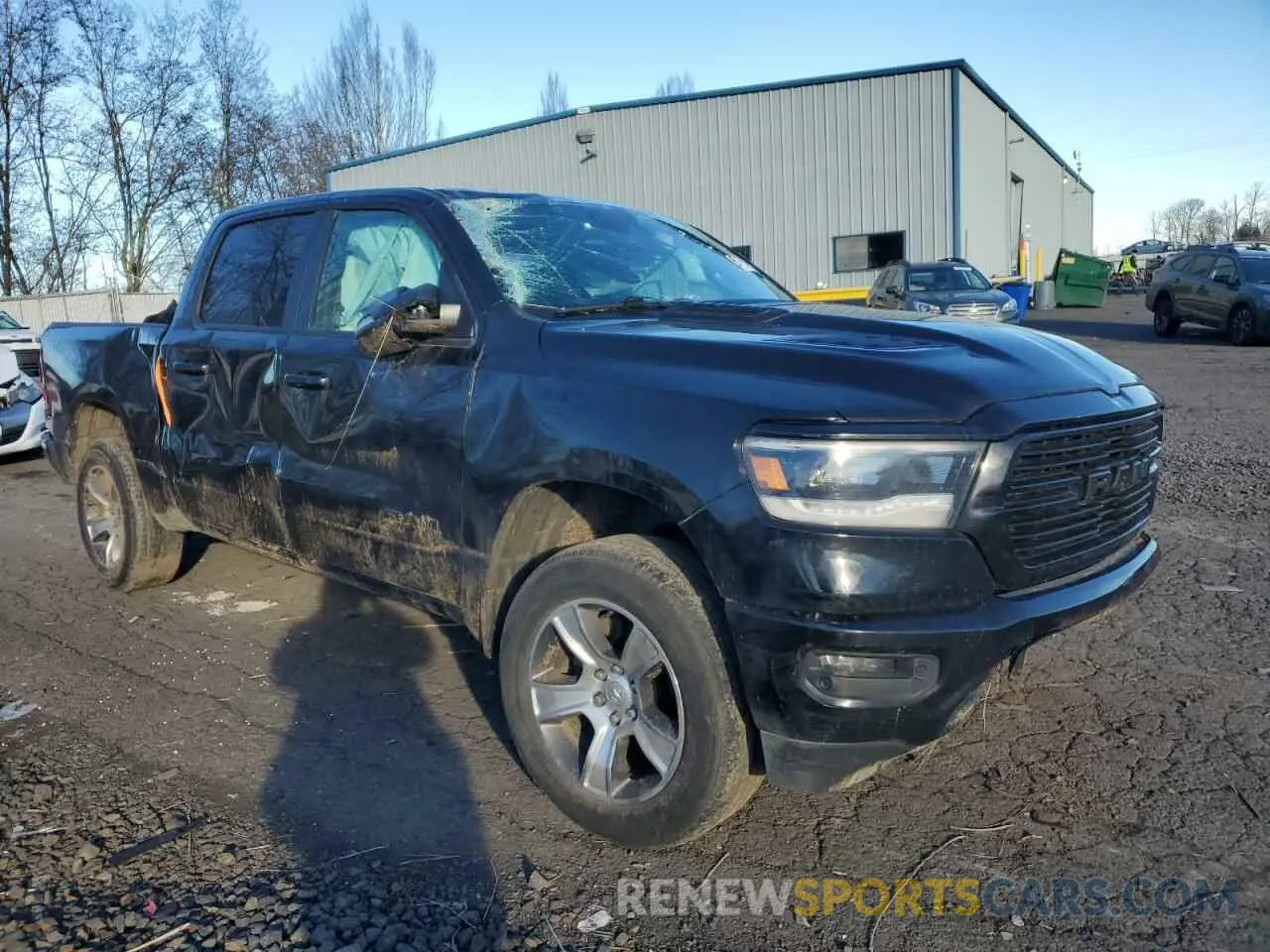 4 fotografías del automóvil dañado 1C6SRFLT7KN545567 RAM 1500 2019