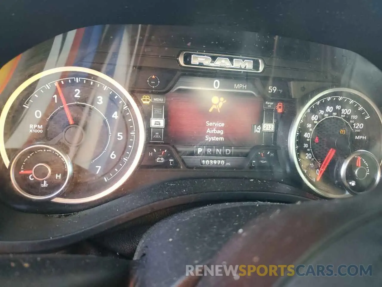 9 fotografías del automóvil dañado 1C6SRFLT7KN545567 RAM 1500 2019