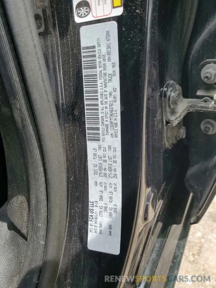 12 fotografías del automóvil dañado 1C6SRFMT8KN637611 RAM 1500 2019