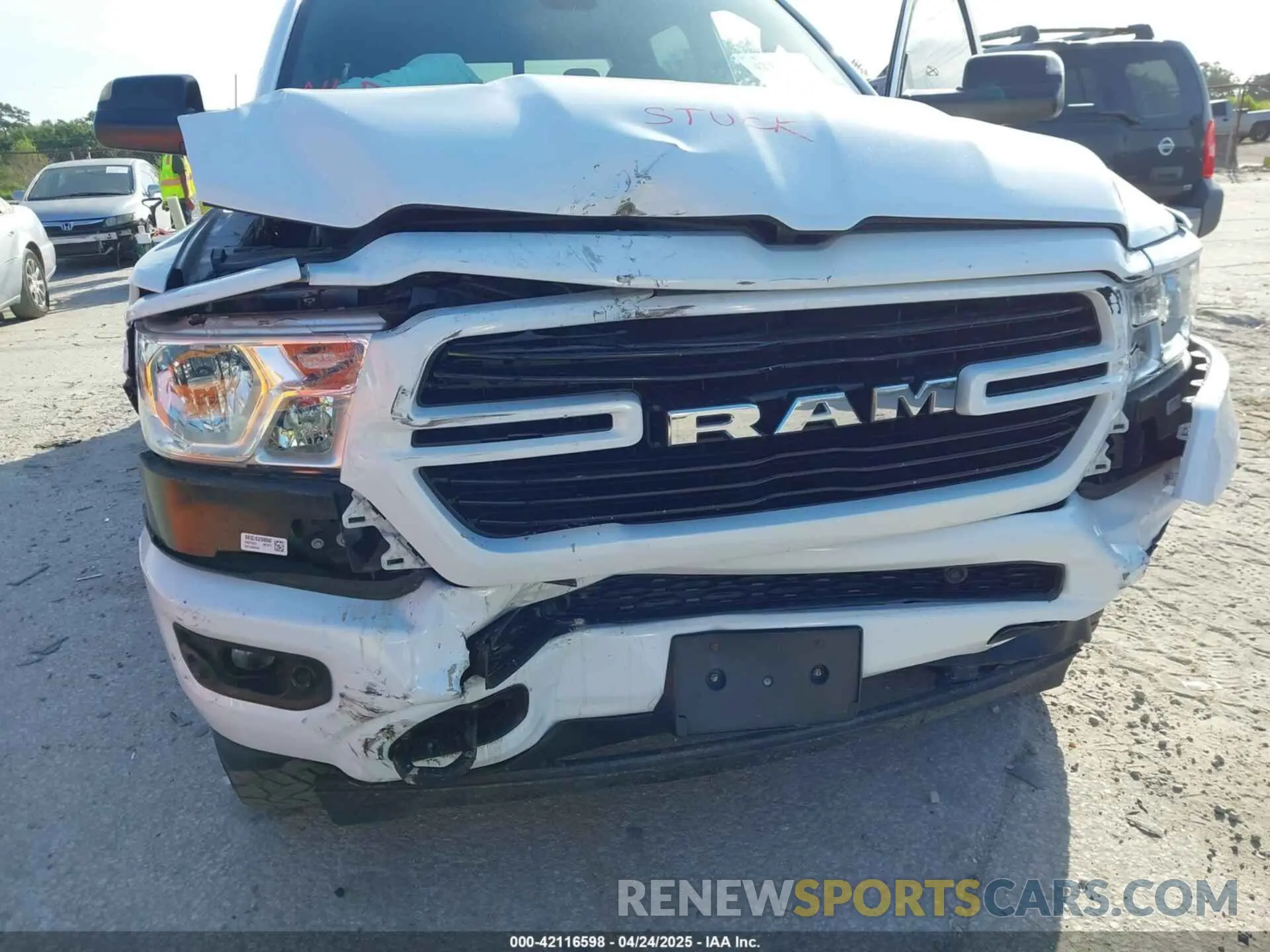 6 fotografías del automóvil dañado 1C6SRFMTXKN876237 RAM 1500 2019