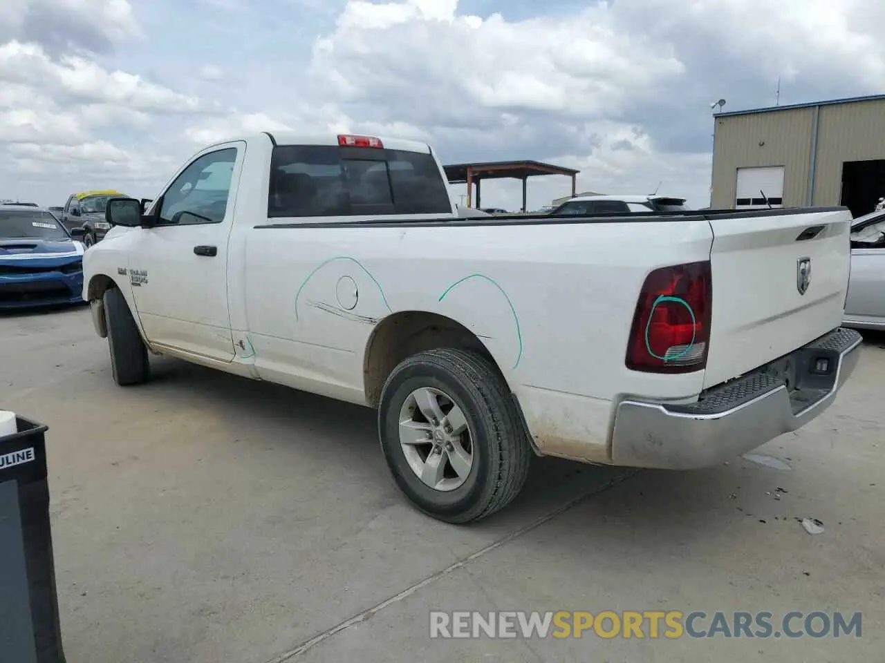 2 fotografías del automóvil dañado 3C6JR6DTXKG537952 RAM 1500 2019