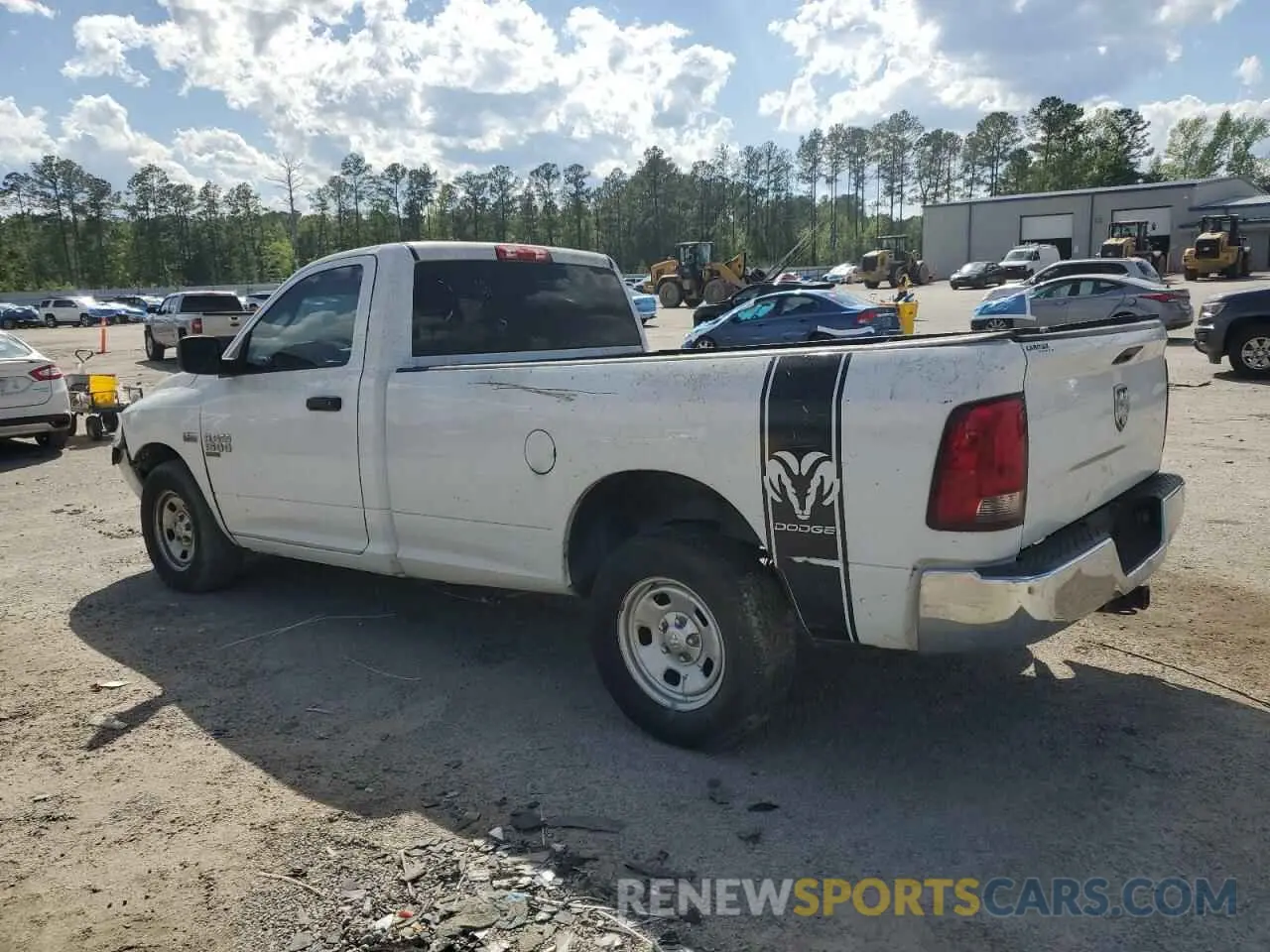 2 fotografías del automóvil dañado 3C6JR6DTXKG560700 RAM 1500 2019