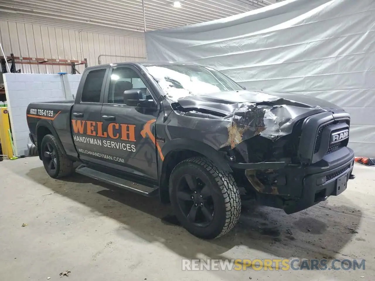 4 fotografías del automóvil dañado 1C6RR7GTXLS126288 RAM 1500 2020