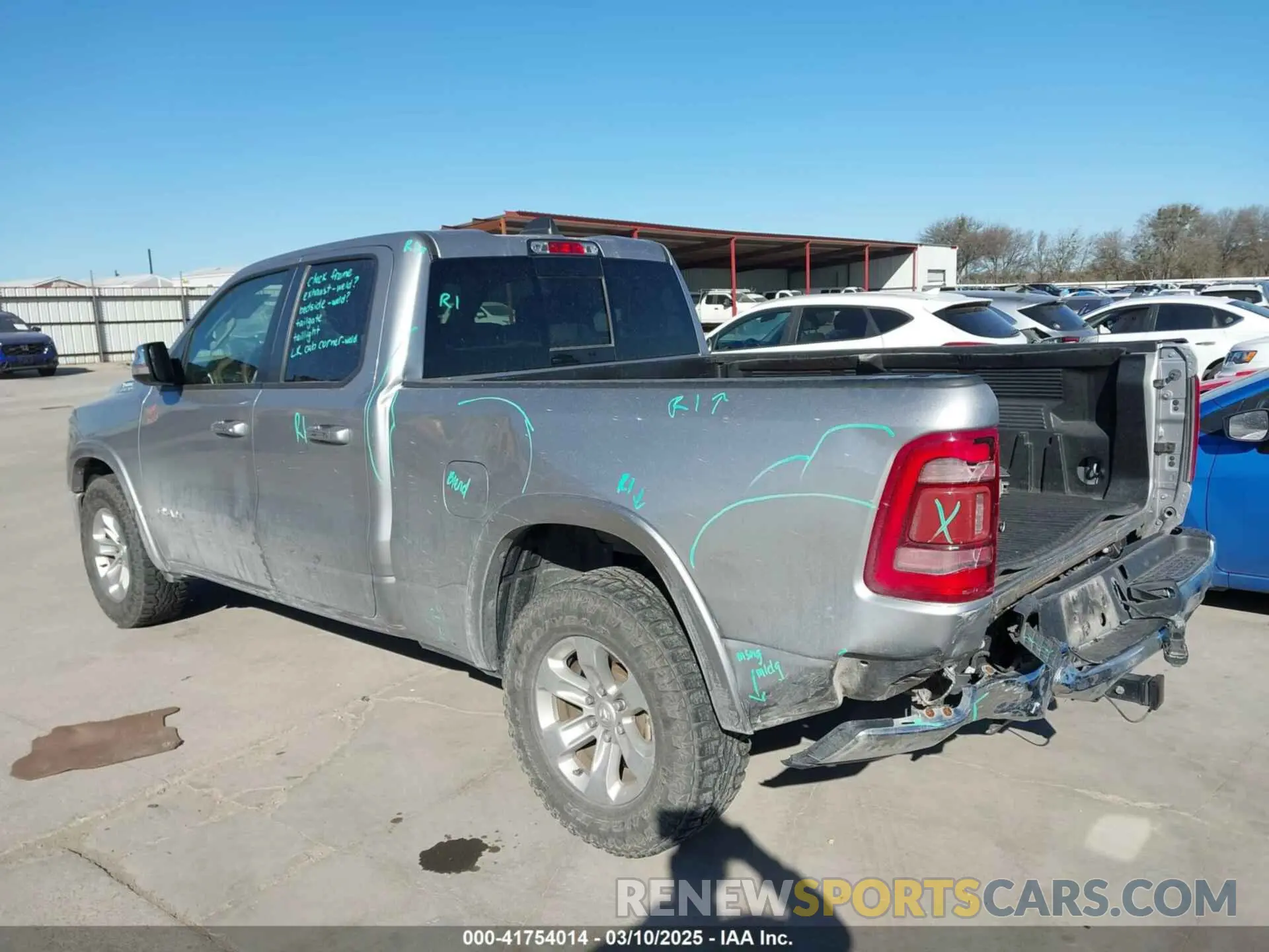 3 fotografías del automóvil dañado 1C6RREDT7LN121377 RAM 1500 2020