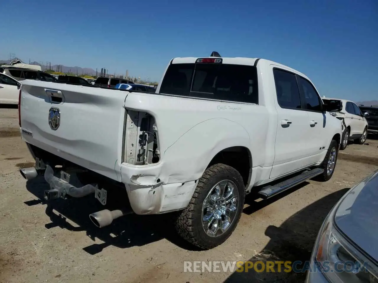 3 fotografías del automóvil dañado 1C6SRFFMXLN364551 RAM 1500 2020