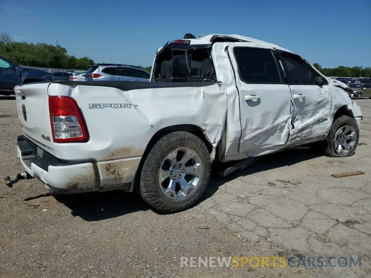 3 fotografías del automóvil dañado 1C6SRFFT0LN110077 RAM 1500 2020