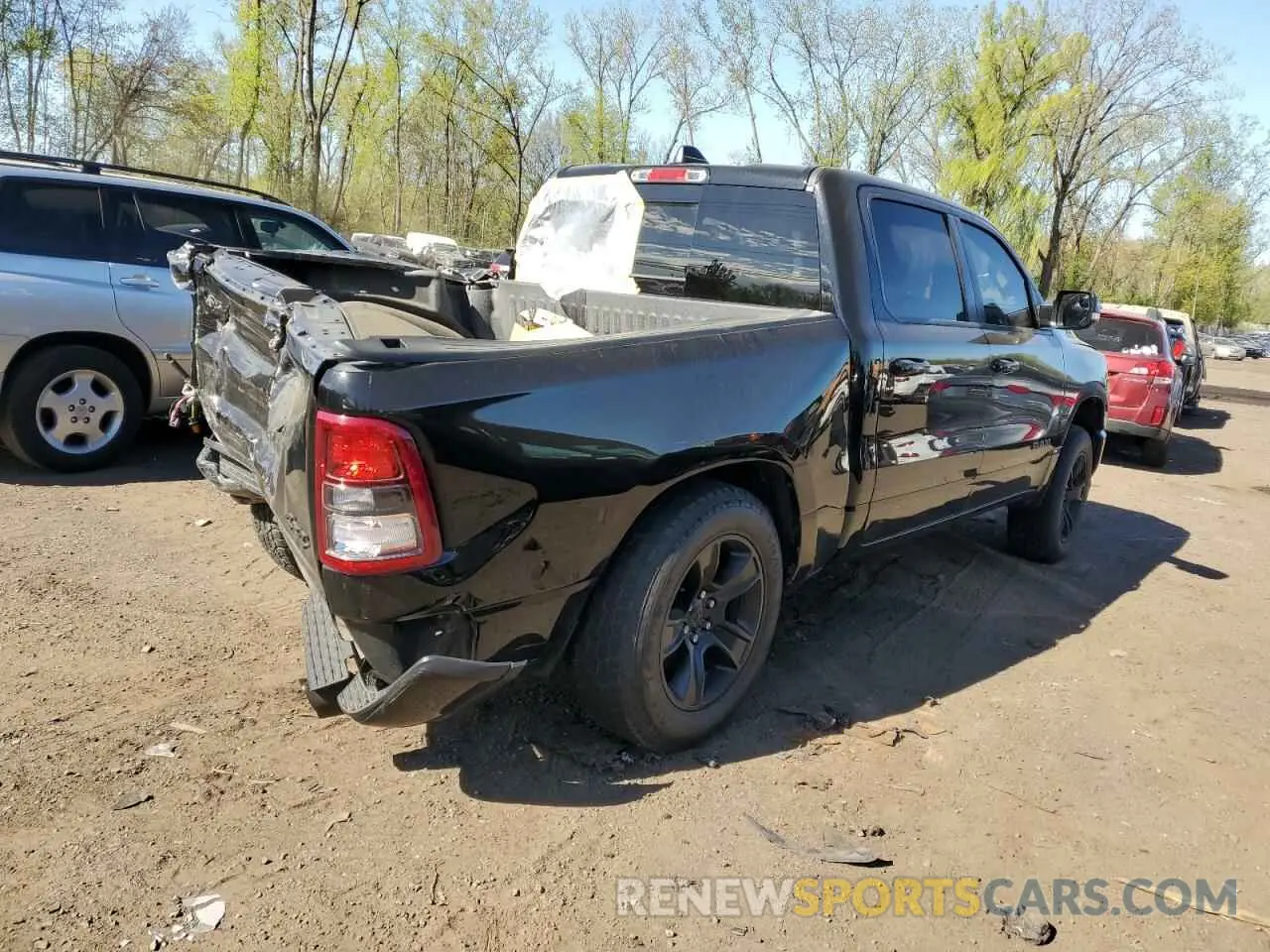 3 fotografías del automóvil dañado 1C6SRFFTXLN309914 RAM 1500 2020