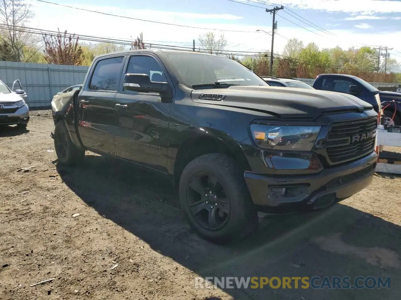 4 fotografías del automóvil dañado 1C6SRFFTXLN309914 RAM 1500 2020