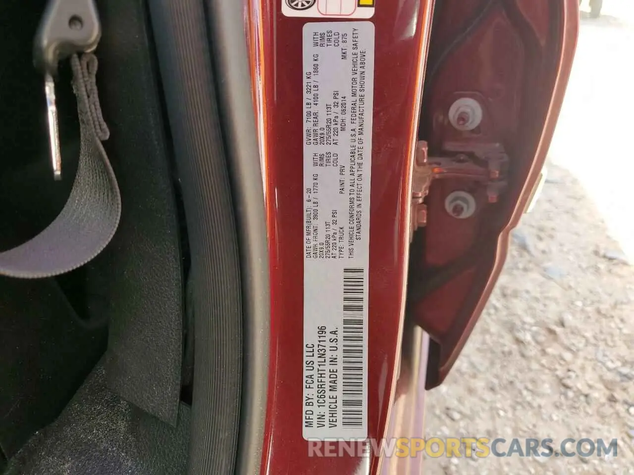 12 fotografías del automóvil dañado 1C6SRFHT1LN371196 RAM 1500 2020