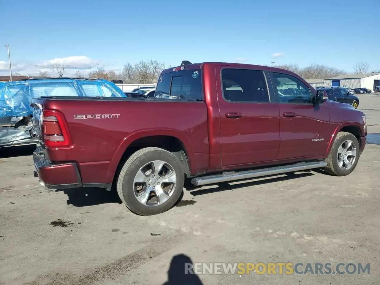3 fotografías del automóvil dañado 1C6SRFJT2LN213525 RAM 1500 2020