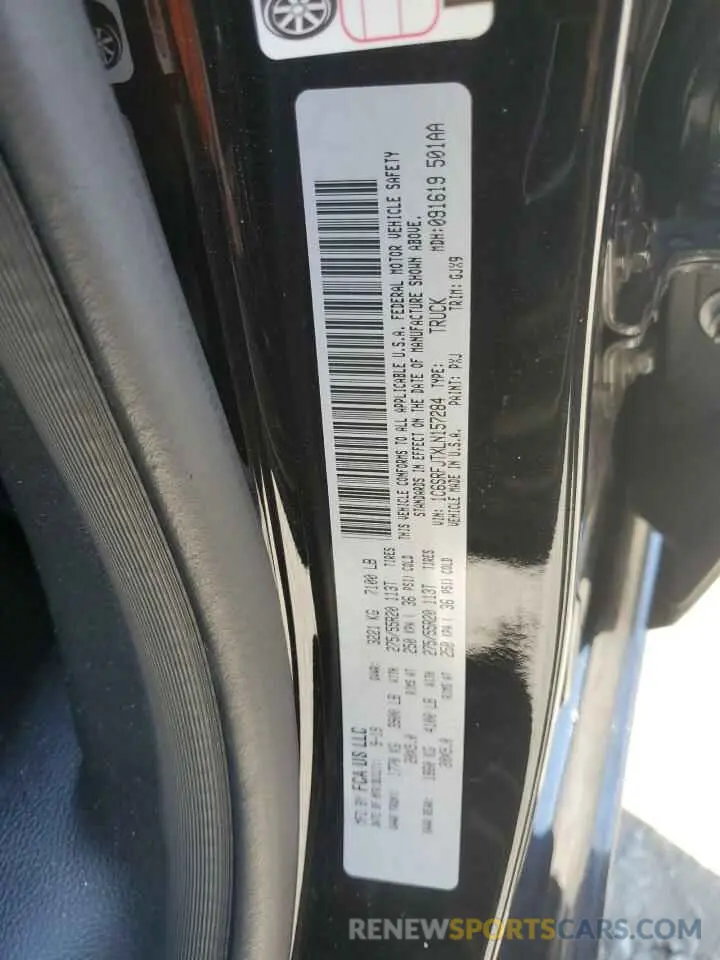 14 fotografías del automóvil dañado 1C6SRFJTXLN157284 RAM 1500 2020