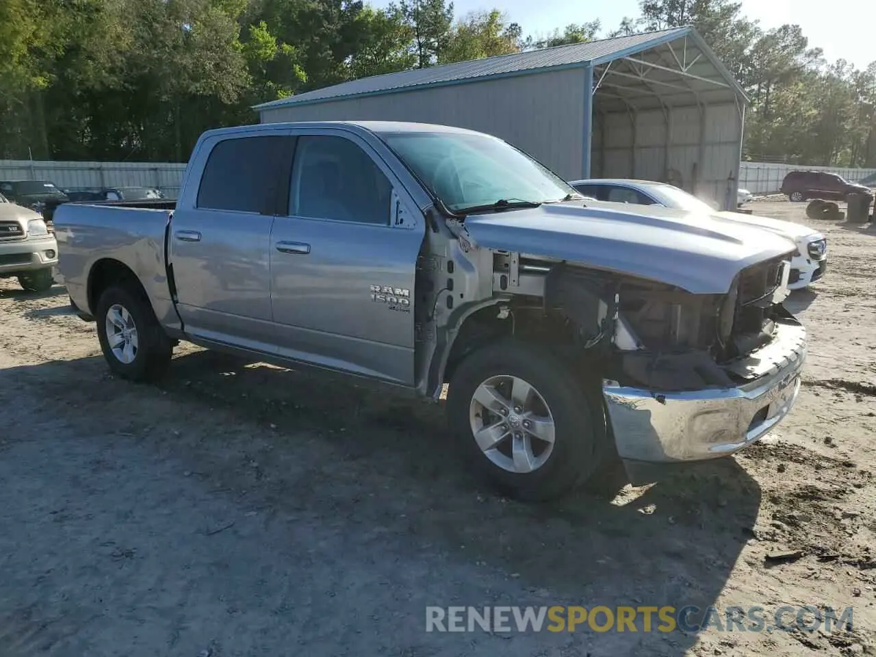4 fotografías del automóvil dañado 1C6RR6LGXMS531748 RAM 1500 2021