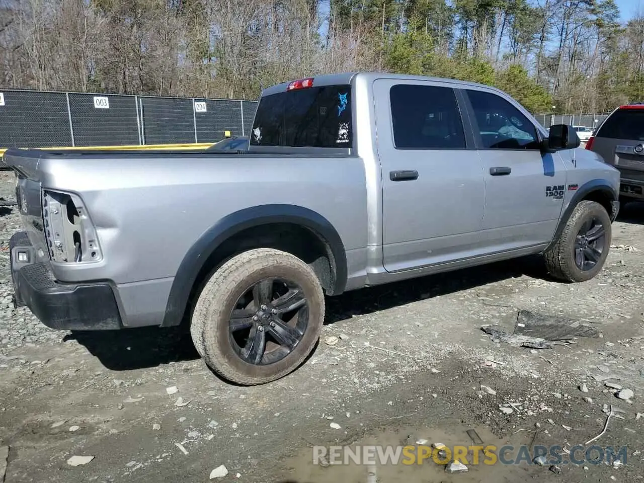 3 fotografías del automóvil dañado 1C6RR7LTXMS528058 RAM 1500 2021