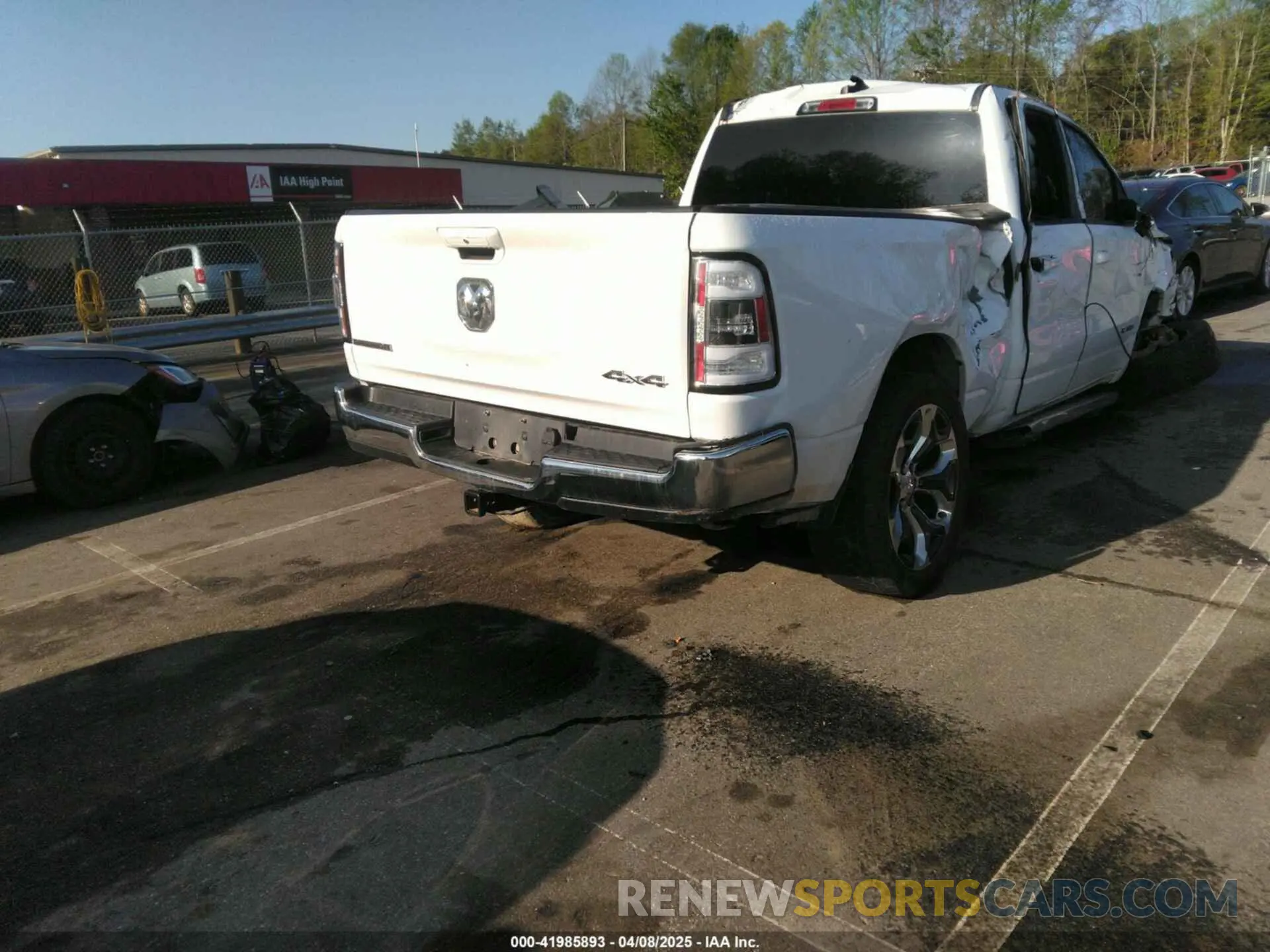 4 fotografías del automóvil dañado 1C6RREBG5MN750773 RAM 1500 2021