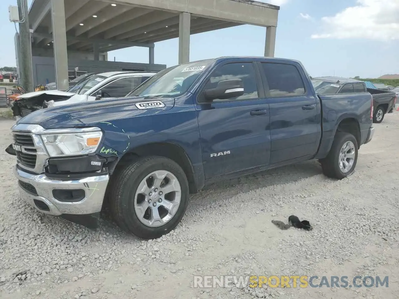 1 fotografías del automóvil dañado 1C6RREFG5MN801831 RAM 1500 2021