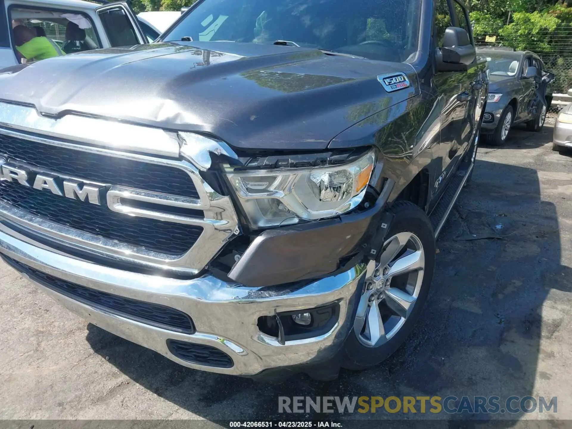 6 fotografías del automóvil dañado 1C6RREFM5MN813578 RAM 1500 2021