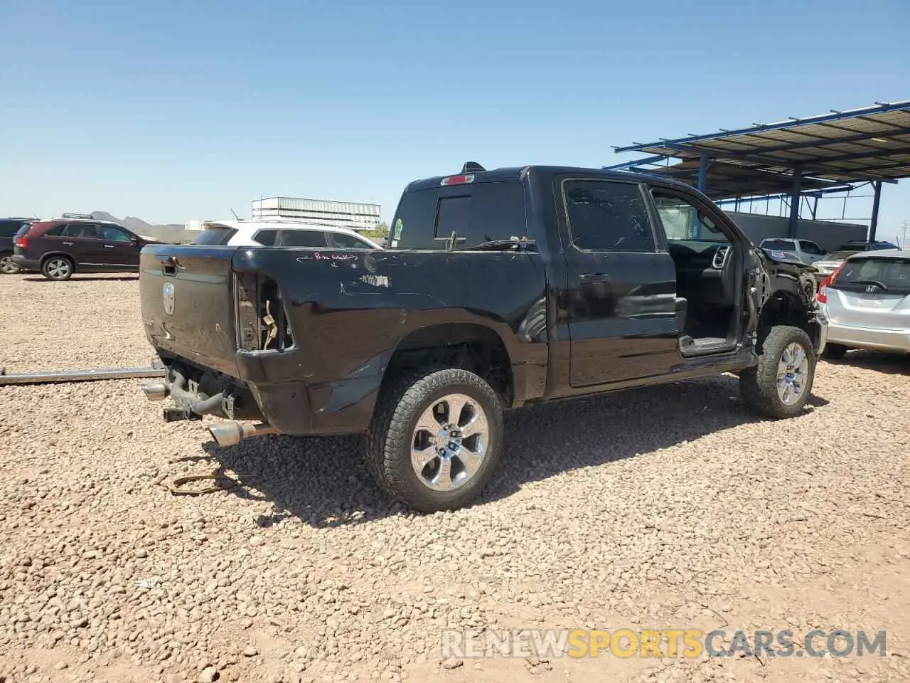 3 fotografías del automóvil dañado 1C6RREFM7MN712008 RAM 1500 2021