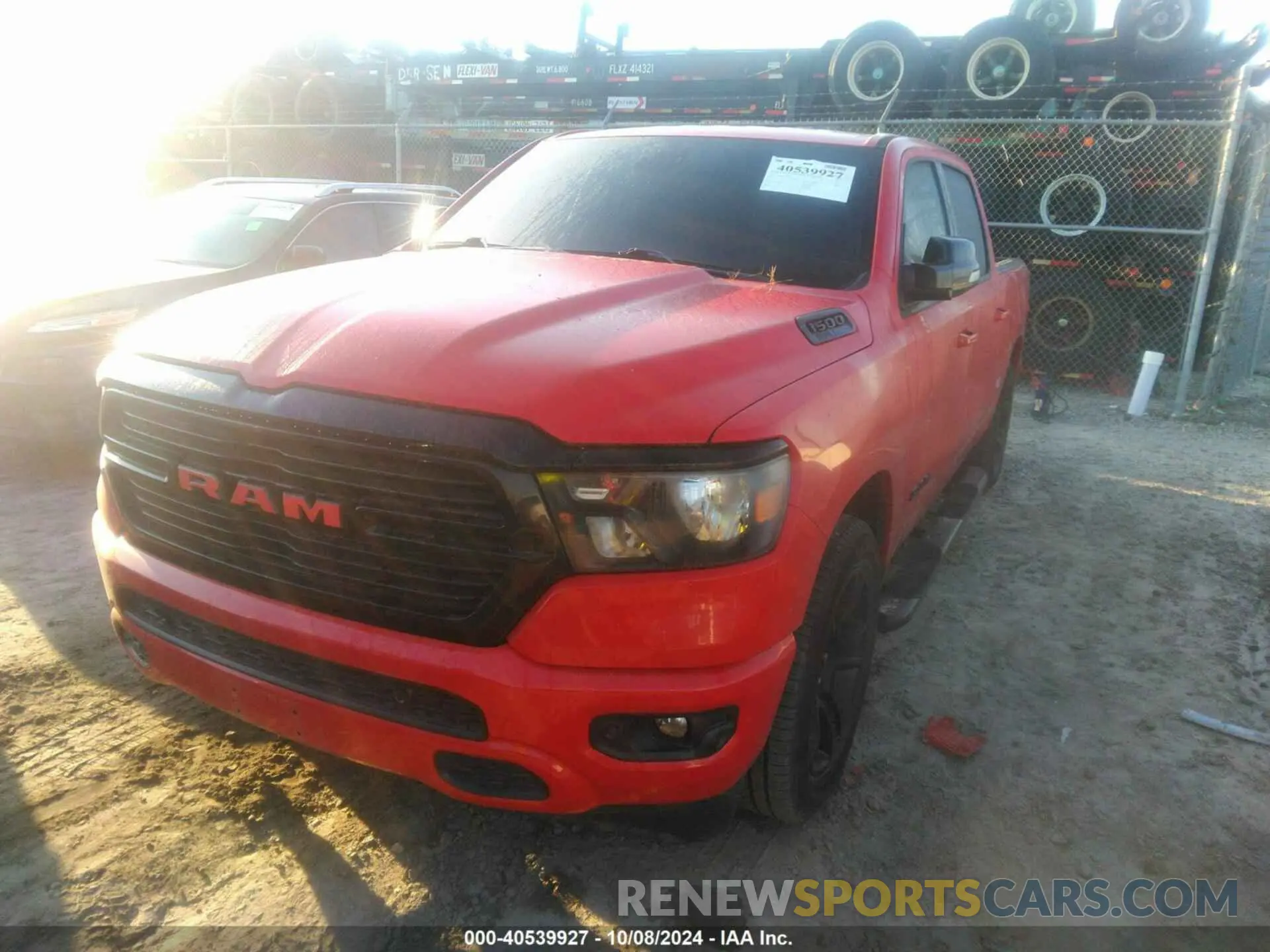 2 fotografías del automóvil dañado 1C6RREFT0MN658669 RAM 1500 2021