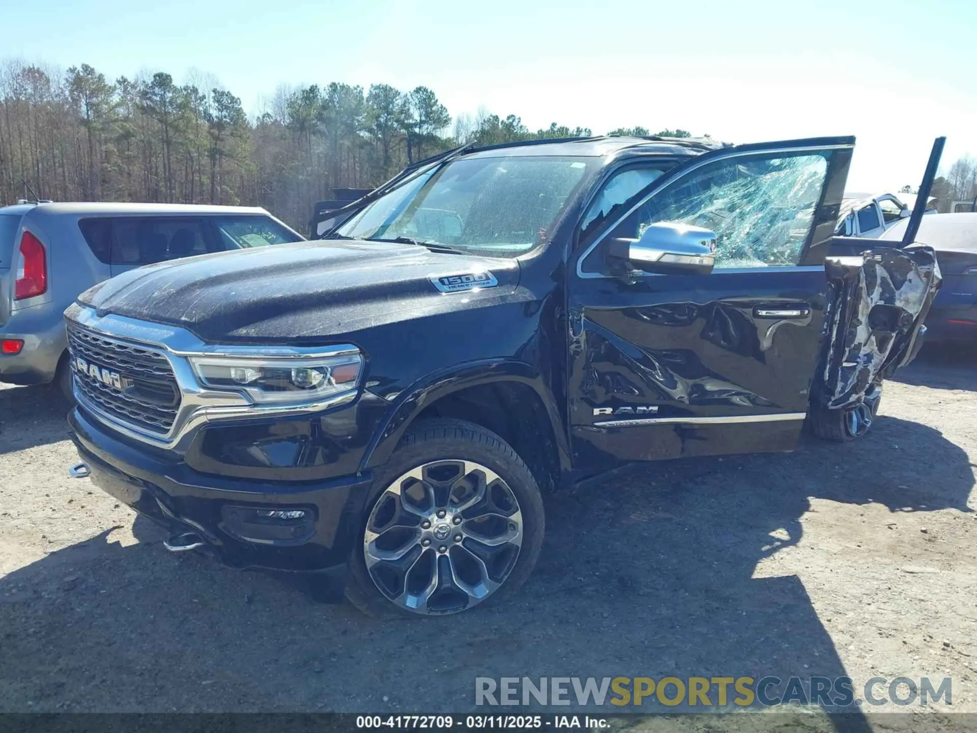 2 fotografías del automóvil dañado 1C6RREHT6MN501709 RAM 1500 2021