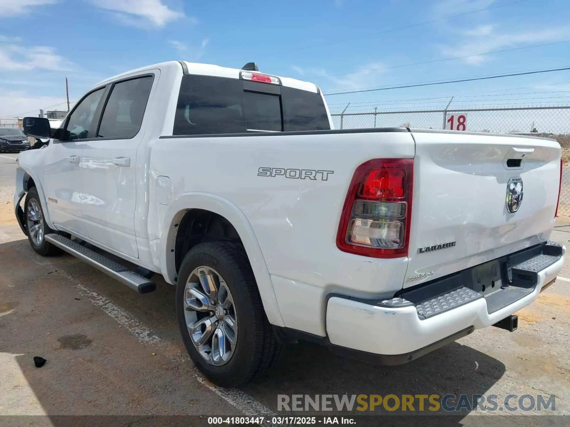 3 fotografías del automóvil dañado 1C6RREJG3MN604308 RAM 1500 2021