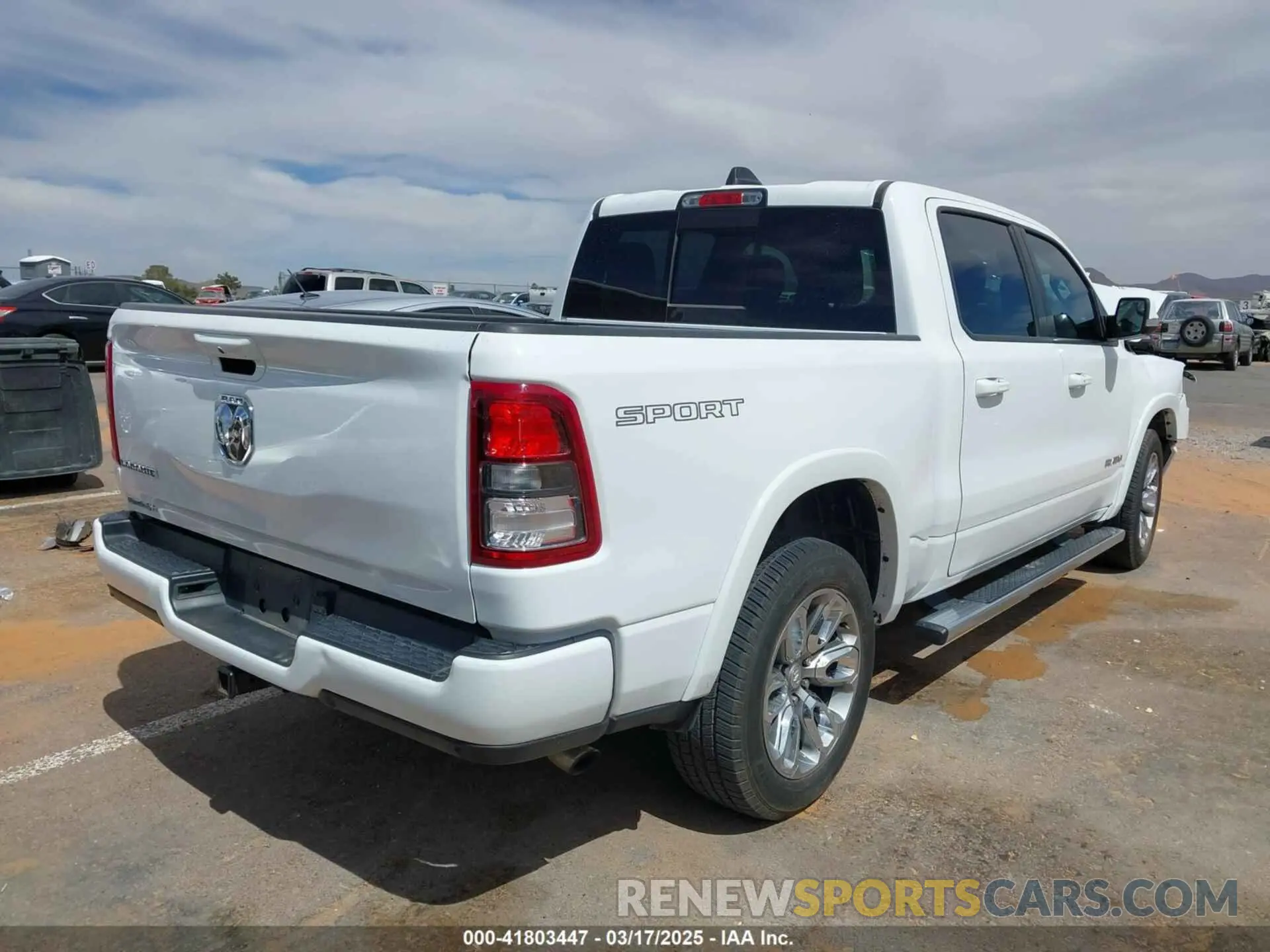 4 fotografías del automóvil dañado 1C6RREJG3MN604308 RAM 1500 2021