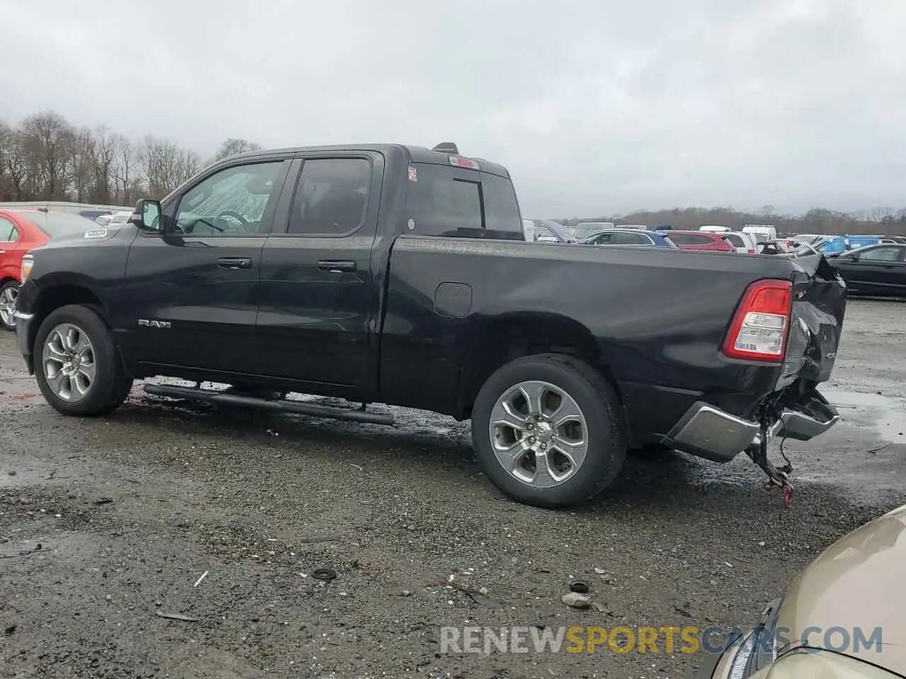 2 fotografías del automóvil dañado 1C6RRFBG1MN765440 RAM 1500 2021