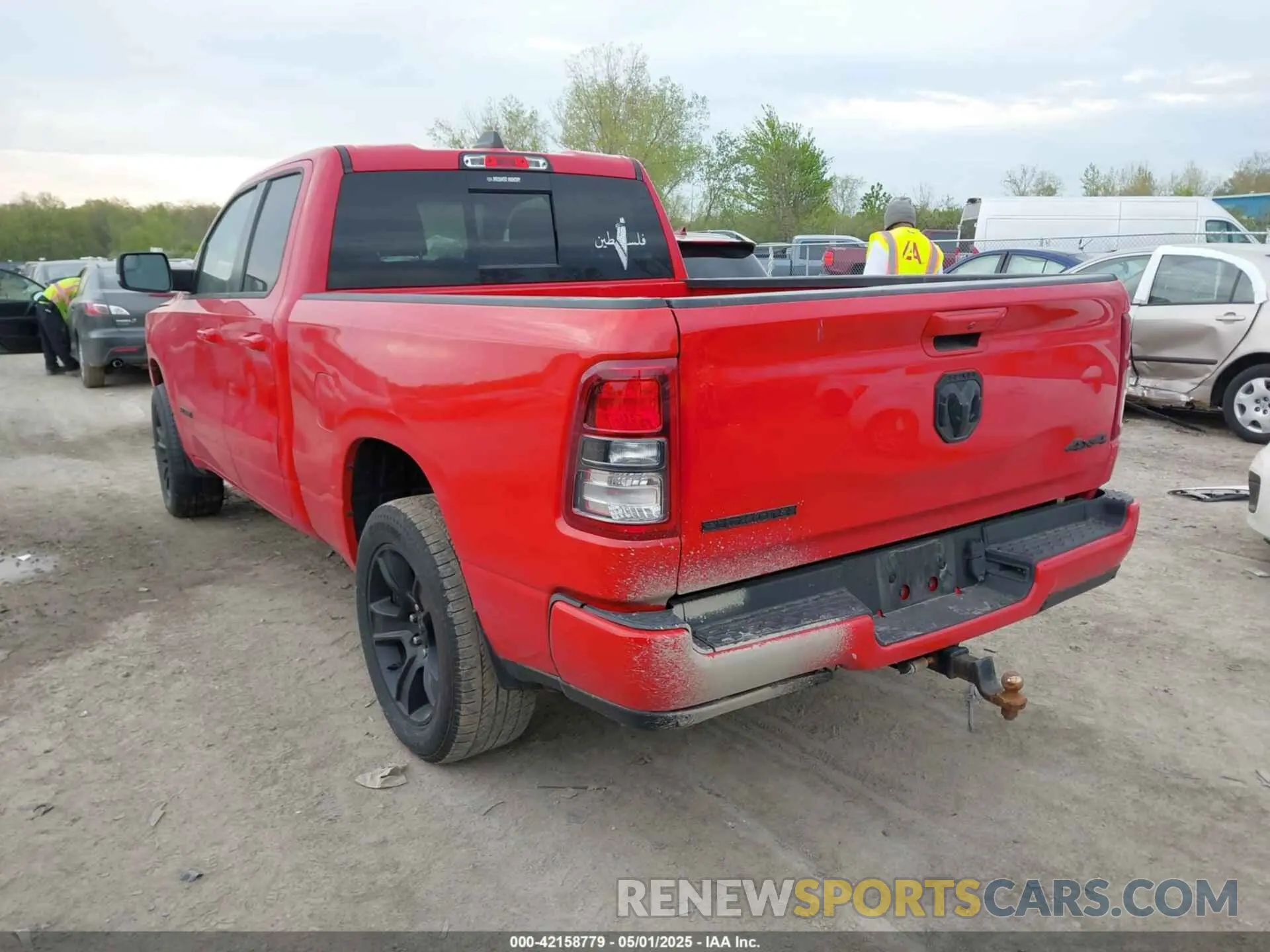 3 fotografías del automóvil dañado 1C6RRFBG2MN603753 RAM 1500 2021