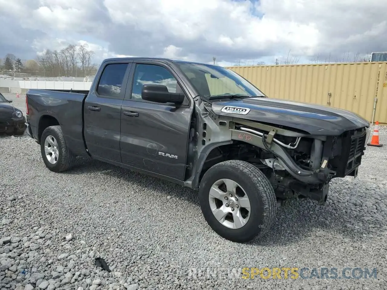 4 fotografías del automóvil dañado 1C6RRFBG5MN741450 RAM 1500 2021