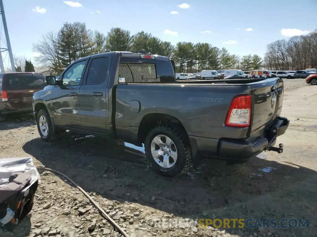 2 fotografías del automóvil dañado 1C6RRFBGXMN520698 RAM 1500 2021