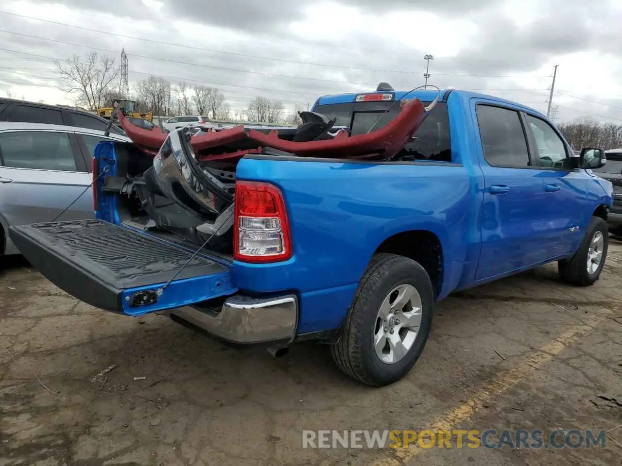 3 fotografías del automóvil dañado 1C6RRFFG3MN645360 RAM 1500 2021