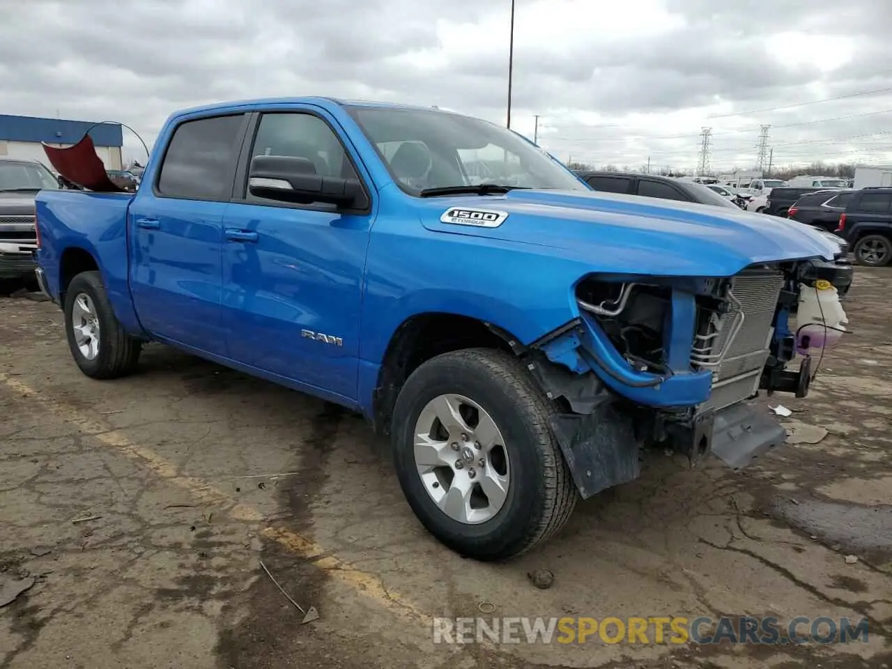 4 fotografías del automóvil dañado 1C6RRFFG3MN645360 RAM 1500 2021